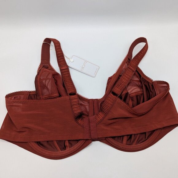 46DD Elomi Cate Underwire Full Cup Banded Bra Dark Copper NWT EL4030 Plus Size - Picture 4 of 6